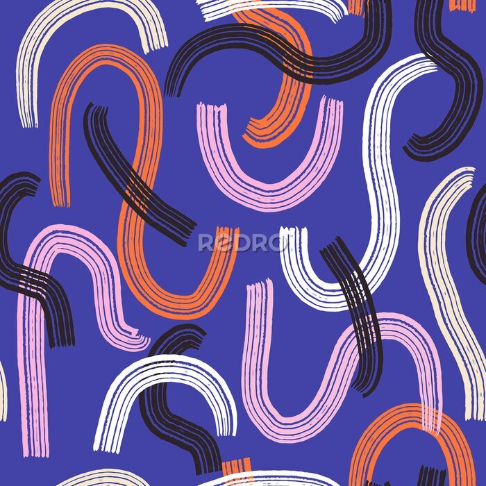 Fotobehang Kleurrijke moderne vormgeometrie