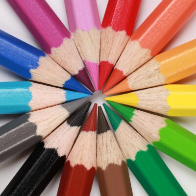 Fotobehang Kleurrijke potloden