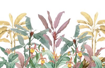 Fotobehang Kleurrijke tropische planten