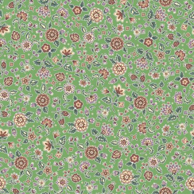 Fotobehang Kleurrijke verschillende bloemen op een groene achtergrond