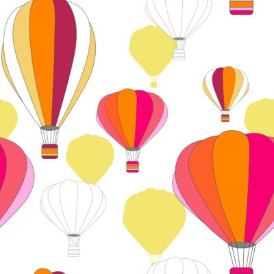 Fotobehang Kleurrijke vliegende ballonnen
