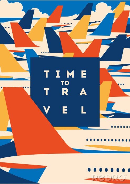 Fotobehang Kleurrijke vliegtuigen in de lucht