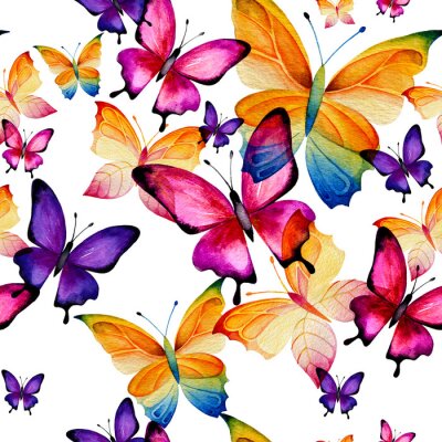 Kleurrijke vlinders van verschillende groottes