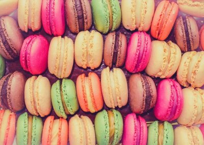 Fotobehang Kleurrijke zoete macarons