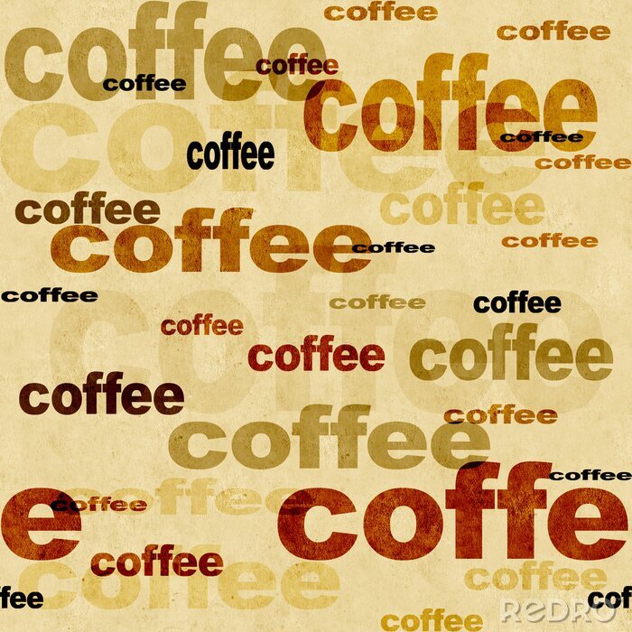 Fotobehang Koffie op een grunge achtergrond