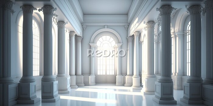 Fotobehang Kolommen in de kamer