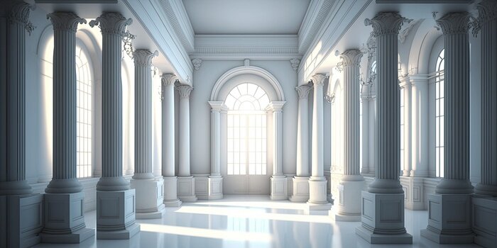 Fotobehang Kolommen in de kamer