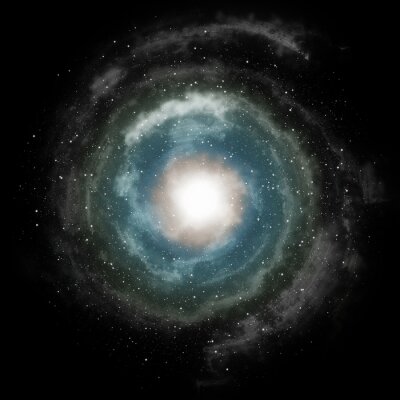 Fotobehang Kosmische spiraal op een donkere achtergrond