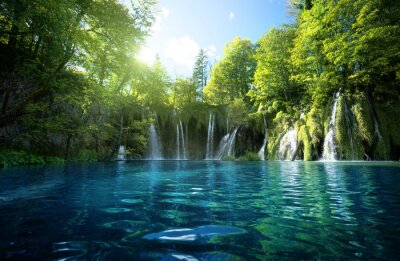 Kroatische oase met een waterval