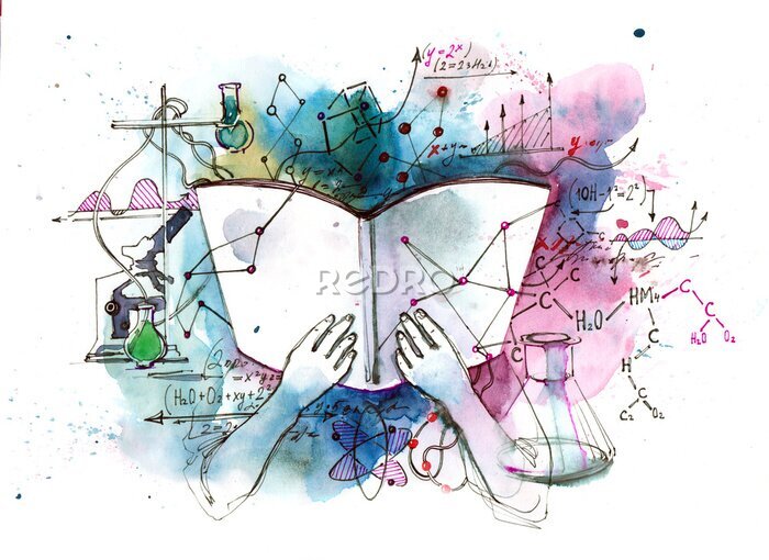 Fotobehang Kunstzinnig schilderen met scheikundelessen