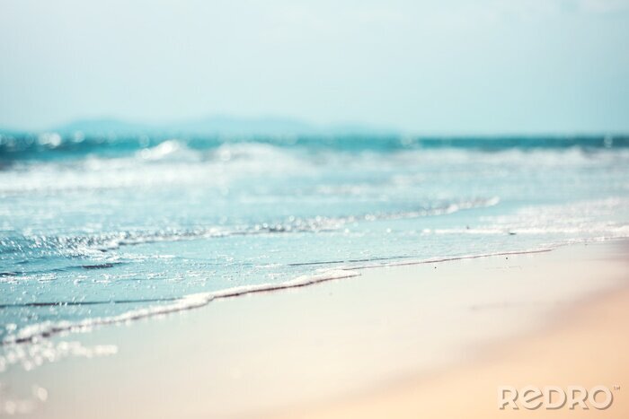 Fotobehang Kust met lichtgolven