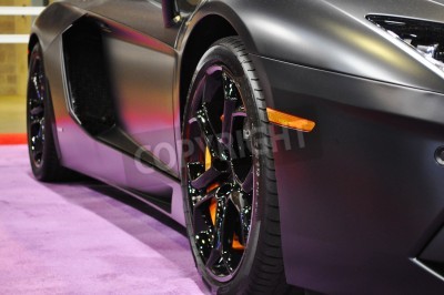 Fotobehang Lamborghini zijde close up
