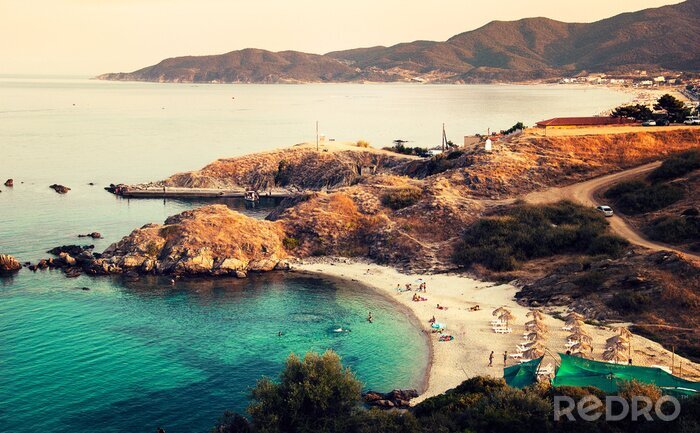 Fotobehang Landschap met een Grieks eiland