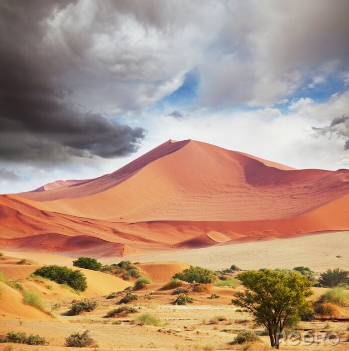 Fotobehang Landschap met een woestijnheuvel
