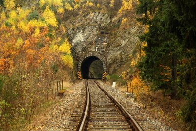 Fotobehang Landschap met tunnel
