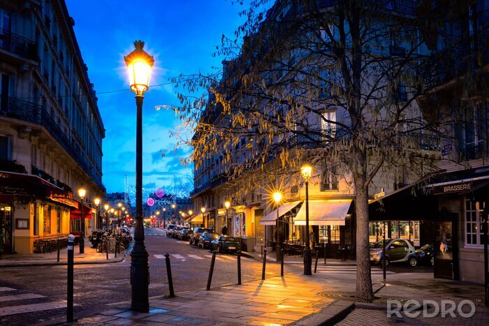 Fotobehang Lantaarns in de straten van Parijs