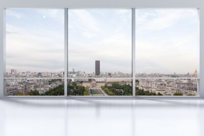 Fotobehang large clean designer office window to skyline