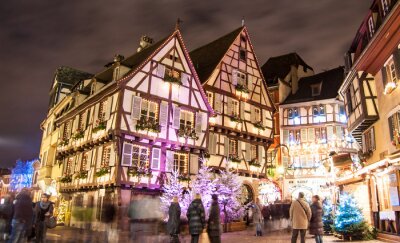 Fotobehang Le marche de Noël à Colmar en Alsace