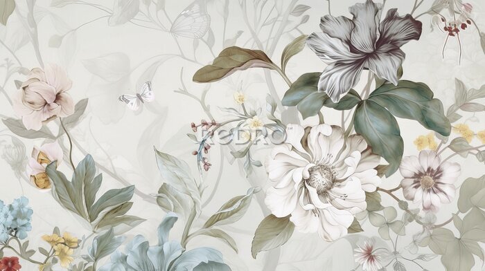 Fotobehang Lentebriesje in de tuin