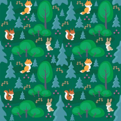 Leuke dieren in het bos voor kinderen