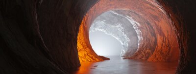 Fotobehang Licht aan het einde van de tunnel