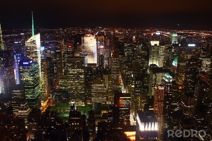 Fotobehang Lichtjes in de nacht in New York