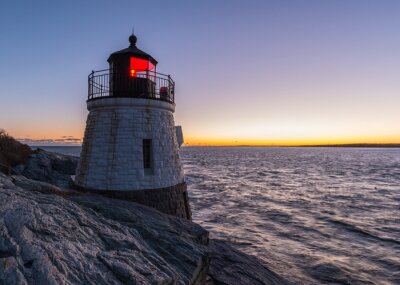 Lighthouse Hill Kasteel bij zonsondergang