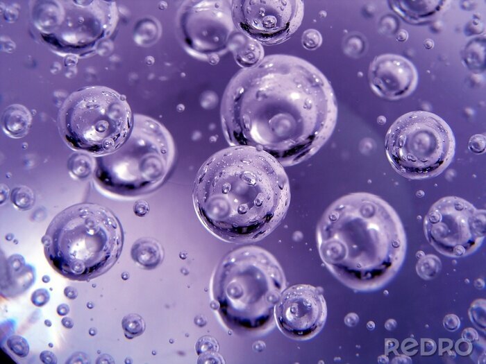 Fotobehang lila bubbels.