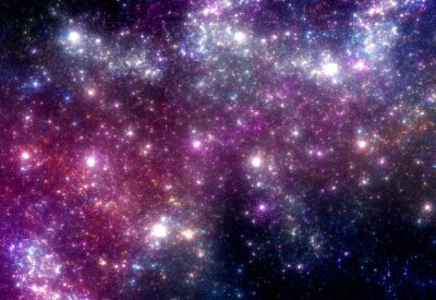 Fotobehang Lila-gekleurde galaxy