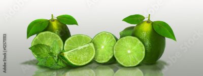 Limoenen op een lege achtergrond