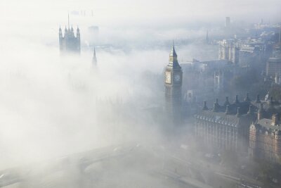 Fotobehang Londen in de mist