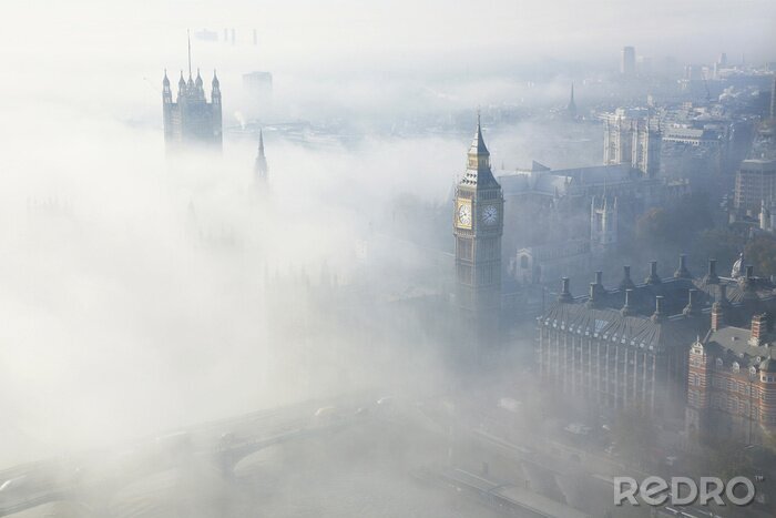 Fotobehang Londen in de mist