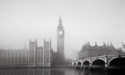 Fotobehang Londen in zwart en wit