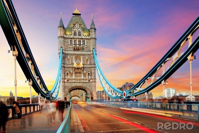 Fotobehang London Bridge in de avond