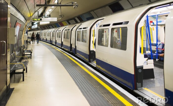Fotobehang London metro met trein