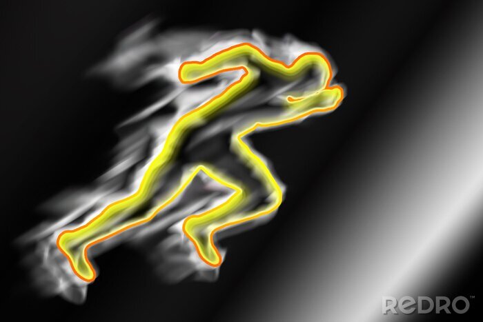 Fotobehang loper bij de start # 01