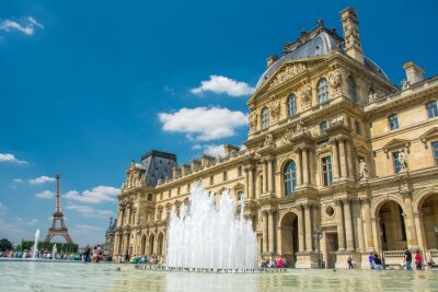 Fotobehang Louvre in Parijs