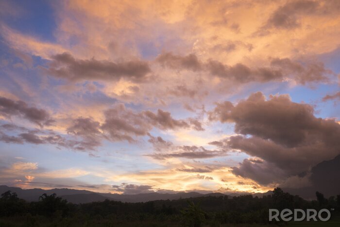 Fotobehang Lucht in pasteltinten
