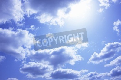 Fotobehang Lucht met witte wolken