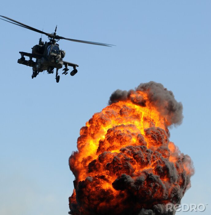 Fotobehang Luchtaanval