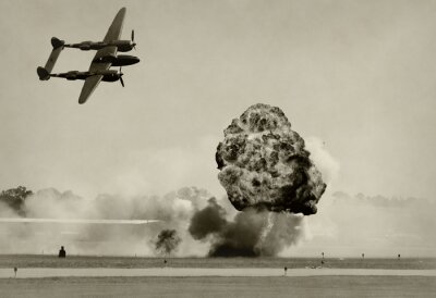 Fotobehang Luchtbombardementen