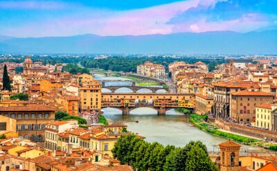 Luchtfoto van de architectuur van Florence