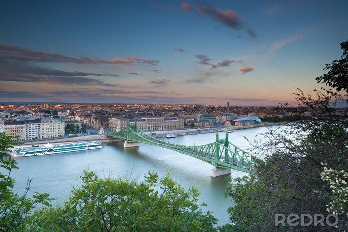 Fotobehang Luchtfoto van de brug