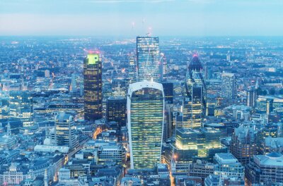 Luchtfoto van de London Business District