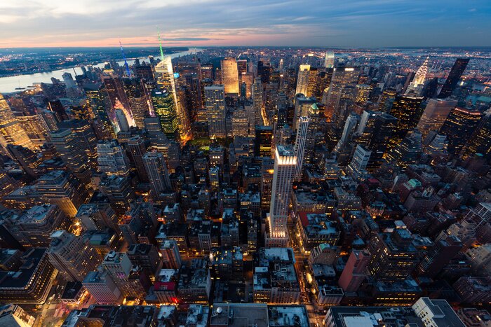 Fotobehang Luchtfoto van de metropool