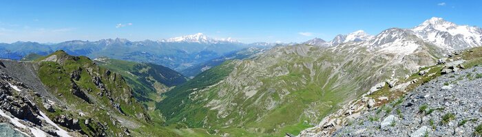 Fotobehang Luchtpanorama van de Alpen