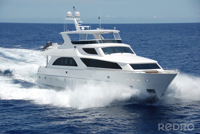 Fotobehang Luxe jacht op zee