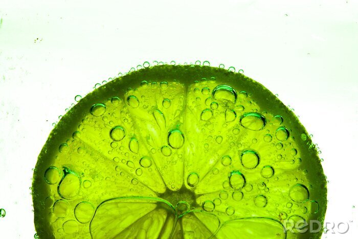 Fotobehang Macrofoto van limoen fruit