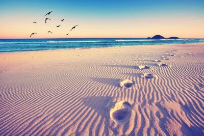 Fotobehang Magische sporen in het zand