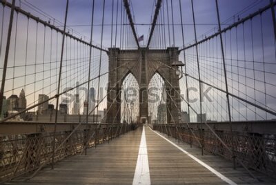 Fotobehang magnificent  view of Brooklyn Bridge